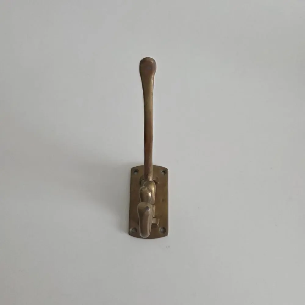 Brass 3 Hook Folding Wall Mount Coat Hat Hook